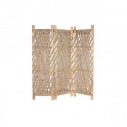 Biombo DKD Home Decor 151 x 2,5 x 183 cm Madera de mango Jute