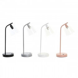 Bureaulamp DKD Home Decor 22 x 15 x 46 cm Kristal Zilverkleurig Zwart Grijs...