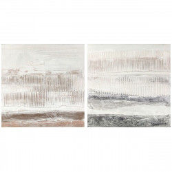 Schilderij DKD Home Decor 100 x 3,7 x 100 cm Abstract Stads (2 Stuks)