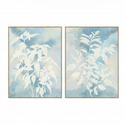 Quadro DKD Home Decor 90 x 4 x 120 cm Foglia della pianta Scandinavo (2 Unità)