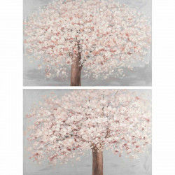 Schilderij DKD Home Decor 120 x 3,5 x 80 cm Boomstructuur Traditioneel (2 Stuks)