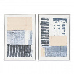 Schilderij DKD Home Decor 60 x 3,2 x 90 cm Abstract Stads (2 Stuks)