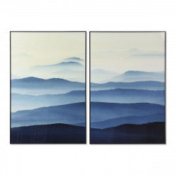 Cadre DKD Home Decor 80 x 2,5 x 120 cm Oriental Montagne (2 Unités)