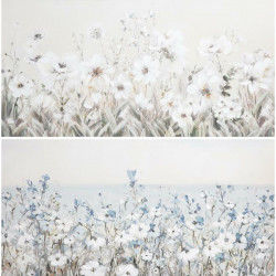 Painting DKD Home Decor 120 x 3,5 x 60 cm 120 x 3,7 x 60 cm Flowers Shabby...