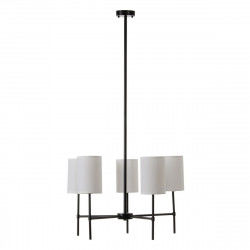 Plafondlamp 64 x 64 x 38 cm Zwart Metaal Wit Ø 18 cm