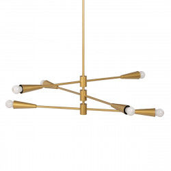 Ceiling Light 80 x 80 x 129,5 cm Golden Metal Modern