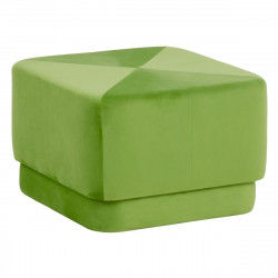 Pouf Tissu Synthétique Bois Vert 60 x 60 x 40 cm