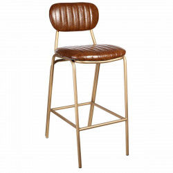 Stool 44 x 51 x 100 cm Golden Metal Brown Polyurethane