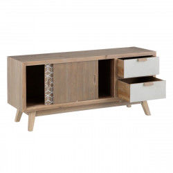 Tv-meubel KENSY 120 x 34 x 54,5 cm Natuurlijk Hout Wit