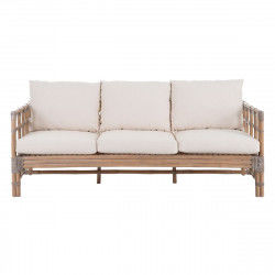 Divano a 3 Piazze 187 x 73 x 64 cm Naturale Rattan