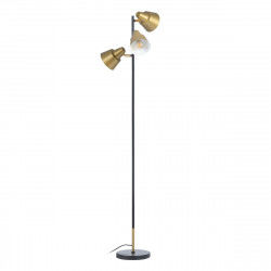 Floor Lamp 30 x 30 x 155 cm Black Golden Metal