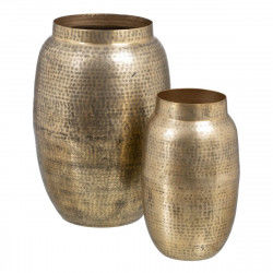 Vaas 46 x 46 x 64 cm Gouden Aluminium (2 Stuks)