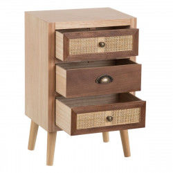 Comodino SASHA 40 x 30 x 62,5 cm Naturale Legno Crema