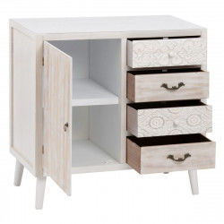 Hall Table with Drawers DUNE Natural White Fir wood 80 x 40 x 80 cm