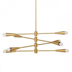 Ceiling Light 80 x 80 x 137,5 cm Golden Metal Modern