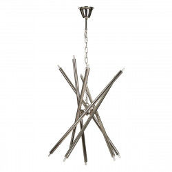 Deckenlampe 82 x 82 x 34,3 cm Kristall Metall Silber