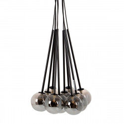 Ceiling Light 91 x 60 x 155 cm Crystal Black Metal Ø 13 cm Modern