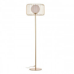 Lampada da Terra 40 x 40 x 144 cm Cristallo Dorato Metallo Bianco