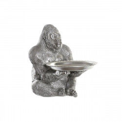 Deko-Figur DKD Home Decor Silberfarben Harz Gorilla (38 x 55 x 52 cm)