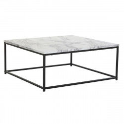 Table Basse DKD Home Decor Blanc Noir Métal Bois MDF 80 x 80 x 34 cm