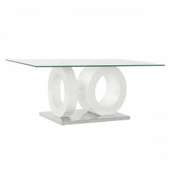 Mesa de Centro DKD Home Decor Blanco Transparente Madera Cristal Madera MDF...