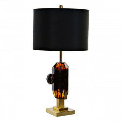 Bureaulamp DKD Home Decor Metaal Stof Kristal Chic (35 x 35 x 70 cm)