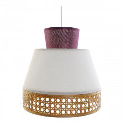 Ceiling Light DKD Home Decor White Polyester Bamboo 220 V 50 W Purple (46 x...