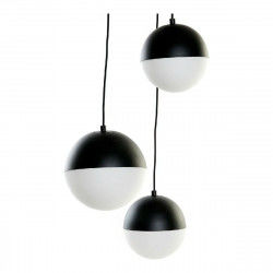 Lampadario DKD Home Decor LA-181949 Cristallo Nero Metallo Bianco 220 V...