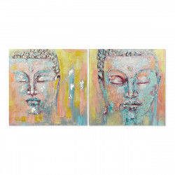 Cadre DKD Home Decor Buda 100 x 3,5 x 100 cm Buda Oriental (2 Unités)