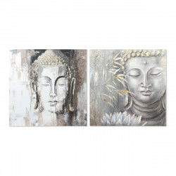 Bild DKD Home Decor CU-179192 100 x 3,8 x 100 cm Buddha Orientalisch (2 Stück)