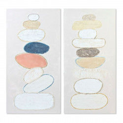 Schilderij DKD Home Decor Stones 60 x 3,8 x 120 cm Scandinavisch (2 Stuks)