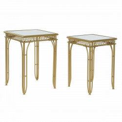 Table d'appoint DKD Home Decor Métal Miroir (2 pcs) (40 x 40 x 56 cm) (35 x...