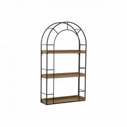 Étagère DKD Home Decor Naturel Noir Métal Bois 3 Etagères (60 x 18 x 107 cm)