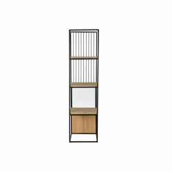 Shelves DKD Home Decor Crystal Natural Black Metal Wood 3 Shelves (43 x 43 x...