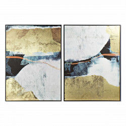 Schilderij DKD Home Decor 103,5 x 4,5 x 143 cm Abstract (2 Stuks)