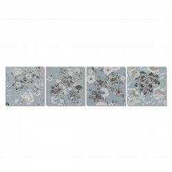 Cadre DKD Home Decor 80 x 2,8 x 80 cm Fleurs Shabby Chic (4 Pièces)