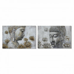 Quadro DKD Home Decor 120 x 2,8 x 80 cm Buddha Orientale (2 Unità)