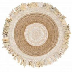 Tapis DKD Home Decor Beige Marron Coton Jute (200 x 200 x 1 cm)