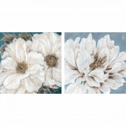 Bild DKD Home Decor 80 x 2,4 x 80 cm 80 x 3,5 x 80 cm Blomster Romantisch (2...