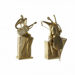 Decoratieve figuren DKD Home Decor 31 x 18 x 45 cm Gouden Muzikant/Musicus (2...