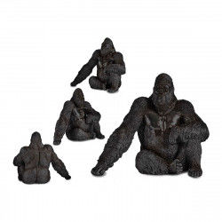 Decoratieve figuren Gorilla Zwart Hars (34 x 50 x 63 cm)