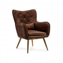 Armchair Brown Velvet (68 x 92 x 70 cm)