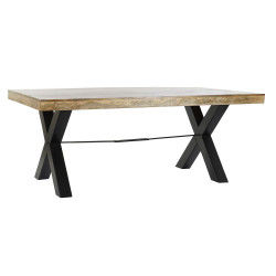 Eettafel DKD Home Decor Metaal Mangohout (200 x 100 x 77 cm)