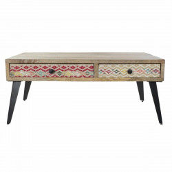 Mesa auxiliar DKD Home Decor 110 x 70 x 46 cm Negro Metal Marrón Multicolor...