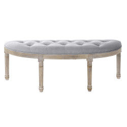 Banqueta DKD Home Decor Gris claro (125 x 43 x 48 cm)