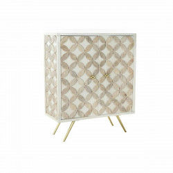 Credenza DKD Home Decor Bianco Dorato Ottone Legno di mango (93 x 41 x 114,5 cm)