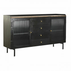 Credenza DKD Home Decor Naturale Nero Dorato Metallo Legno di mango (145 x 40...