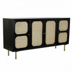 Anrichte DKD Home Decor   Schwarz natürlich Gold Rattan Mango-Holz (150 x 40...