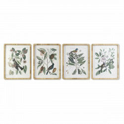 Bild DKD Home Decor 50 x 2,5 x 65 cm Shabby Chic Botanische Pflanzen (4 Stücke)