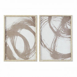 Cadre DKD Home Decor 50 x 2,5 x 70 cm Abstrait Moderne (2 Unités)